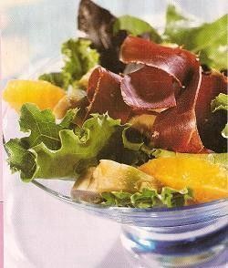 salade d'artichauts et de magret séché