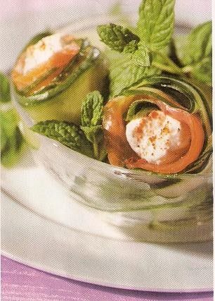 rouleaux de concombre